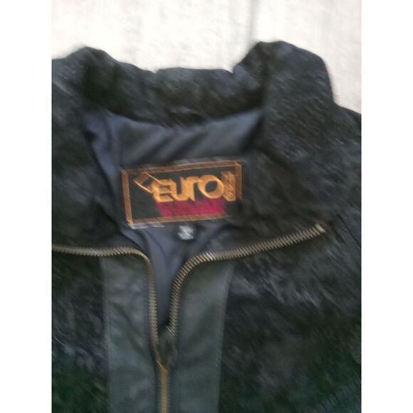 Euro Mond Top Black Leather Jacket Women Small California VTG - Picture 3 of 10
